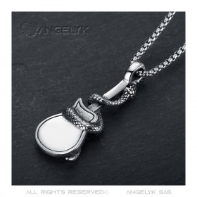 PE0072 BOBIJOO Jewelry Pendant Electric Guitar Rock Snake Biker