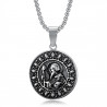 PE0074 BOBIJOO Jewelry Saint Benedict Medal Pendant and Chain Stainless steel