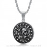 PE0074 BOBIJOO Jewelry Saint Benedict Medal Pendant and Chain Stainless steel