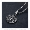 PE0074 BOBIJOO Jewelry Saint Benedict Medal Pendant and Chain Stainless steel