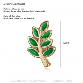 Kiefern-Zweig von Acacia, die Freimaurer Vergoldet Gold Grün  IM#19962