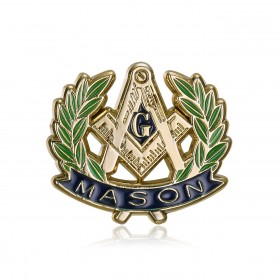 Pins Masonic G Winkel Kompass-Akazie Vergoldet, Gold  IM#19982