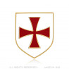 Pino Scudo Cavaliere Templare Croce Bianca Pattee Rosso  IM#19995