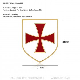 Pine Shield Templar Knight White Cross Pattee Red  IM#19996