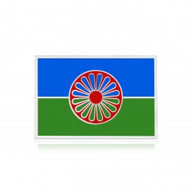 PIN0039 BOBIJOO Jewelry Pines de viajero, la bandera romana de plata y esmalte
