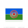 PIN0039 BOBIJOO Jewelry Travellers Pins, die silberne und emaillierte Roma-Flagge