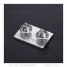 PIN0039 BOBIJOO Jewelry Pines de viajero, la bandera romana de plata y esmalte