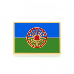 PIN0040 BOBIJOO Jewelry Travelers pins, the gold and enamel roma flag