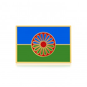 PIN0040 BOBIJOO Jewelry Travellers Pins, die goldene und emaillierte Roma-Flagge
