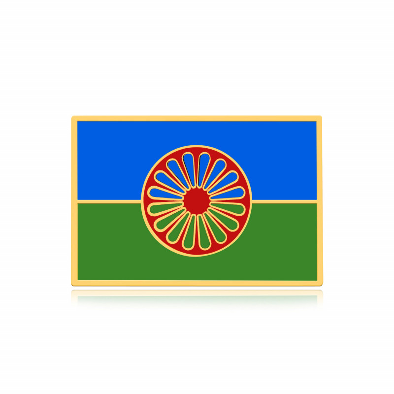 PIN0040 BOBIJOO Jewelry Travelers pins, the gold and enamel roma flag