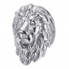 BA0340S BOBIJOO Jewelry lion head ring: Silver and Eyes diamonds, huge jewel