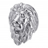 BA0340S BOBIJOO Jewelry Löwenkopfring: Silber und Augendiamanten, riesiges Juwel