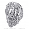 bague tête de lion : Argent et Yeux diamants, énorme bijou bobijoo