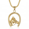 Elvis Gypsy Gold Horseshoe Pendant + Chain  IM#20045