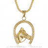 Elvis Gypsy Gold Horseshoe Pendant + Chain  IM#20046