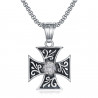 PE0231 BOBIJOO Jewelry Pendant Templar Cross Pattée Diamond Knight