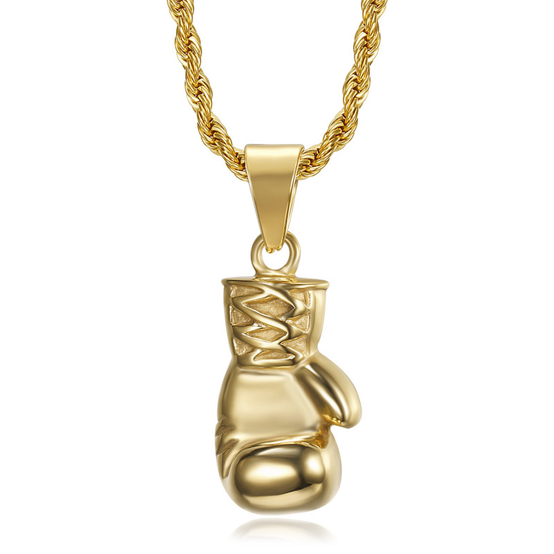 PE0324 BOBIJOO Jewelry Gold boxing glove pendant Stainless steel