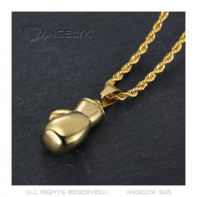 PE0324 BOBIJOO Jewelry Gold boxing glove pendant Stainless steel