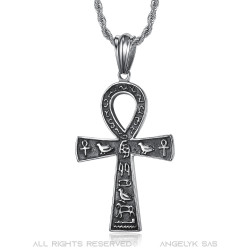 PE0325 BOBIJOO Jewelry Pendente Ankh, la croce egizia e i suoi geroglifici