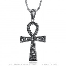 PE0325 BOBIJOO Jewelry Ankh pendant, the Egyptian cross and its hieroglyphics