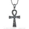 PE0325 BOBIJOO Jewelry Ankh-Anhänger, das ägyptische Kreuz und seine Hieroglyphen