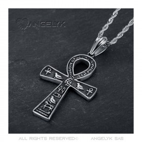 PE0325 BOBIJOO Jewelry Ankh-Anhänger, das ägyptische Kreuz und seine Hieroglyphen