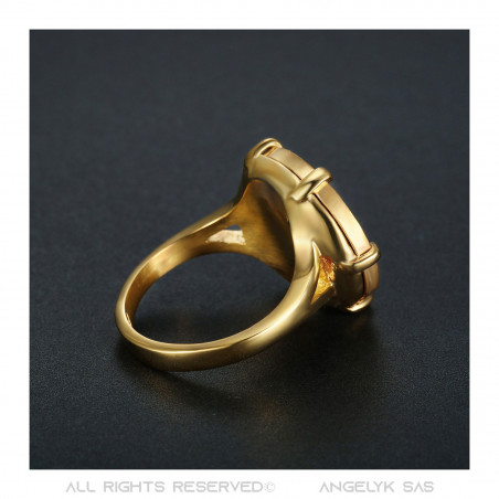 Napoleon Scratched Ring Set Münze 20 Franken Louis vergoldet   IM#20122