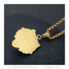 Collier tete de loup Acier inoxydable et Or bobijoo