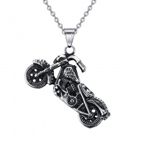 PE0049 BOBIJOO Jewelry Motorrad Biker Fleur-de-Lys Totenkopf Anhänger