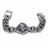 BR0288 BOBIJOO Jewelry Armband Löwe Man Tribal Silber Stahl