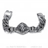 BR0288 BOBIJOO Jewelry Armband Löwe Man Tribal Silber Stahl