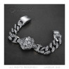 BR0288 BOBIJOO Jewelry Bracelet lion Man Tribal Silver steel