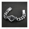 Bracciale leone Uomo Tribal Steel argento bobijoo