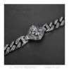 BR0288 BOBIJOO Jewelry Bracelet lion Man Tribal Silver steel