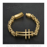 Bracelet croix homme Le bizantin acier or bobijoo