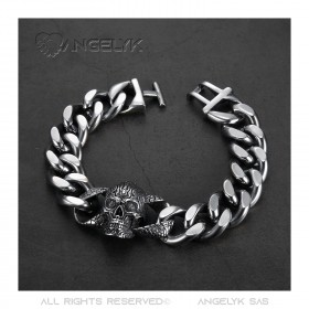 BR0292 BOBIJOO Jewelry Biker bracelet Stainless steel 19cm