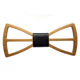 NP0008 BOBIJOO Jewelry Bow Tie Wood Maple Openwork Modern Design