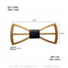 NP0008 BOBIJOO Jewelry Bow Tie Wood Maple Openwork Modern Design