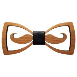 Papillon Wood Moustache traforato bobijoo