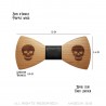 NP0034 BOBIJOO Jewelry Bow Tie Wood Skull Biker