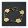 BR0273G BOBIJOO Jewelry Pulsera Saint-Benoît Mujer Protección Acero Oro