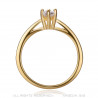 BAF0055 BOBIJOO Jewelry Marquise ring, discreet jewel in stainless steel and gold