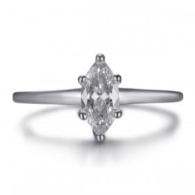 BAF0055S BOBIJOO Jewelry Marquise ring, discreet stainless steel jewel