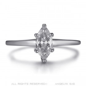 Bague marquise, bijou discret en acier inoxydable bobijoo