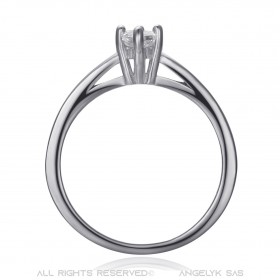 BAF0055S BOBIJOO Jewelry Marquise ring, discreet stainless steel jewel