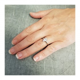 Bague marquise, bijou discret en acier inoxydable bobijoo