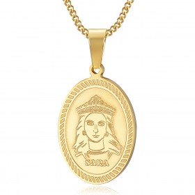 PEF0061 BOBIJOO Jewelry Anhänger Medaille Sara das Schwarze Gold Saintes Maries de la Mer