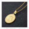 PEF0061 BOBIJOO Jewelry Ciondolo Medaglia Sara l'Oro Nero Saintes Maries de la Mer