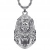 Pendentif christ, Collier géant Homme, Acier argent bobijoo