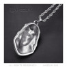 PE0332S BOBIJOO Jewelry Christ pendant, Men's giant necklace, Silver steel